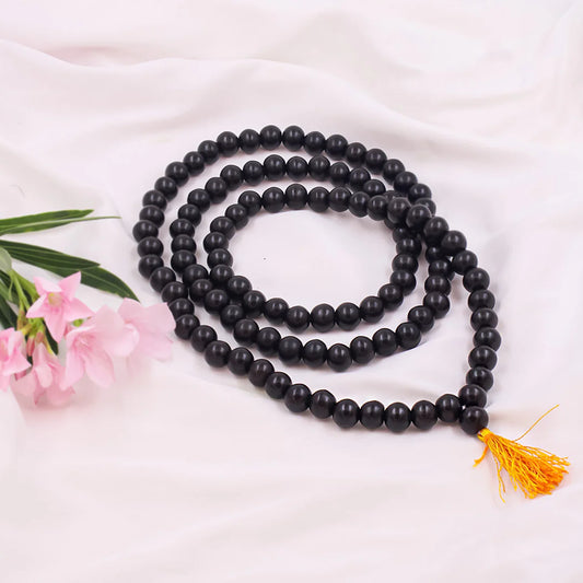 Original Karungali Mala 108-Beads Ebony Wood with Govt. Certified